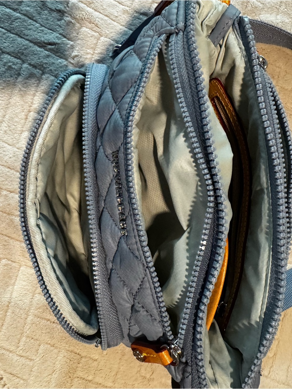 MZ Wallace Stone Blue Metro Scout Crossbody Deluxe - Picture 4 of 6